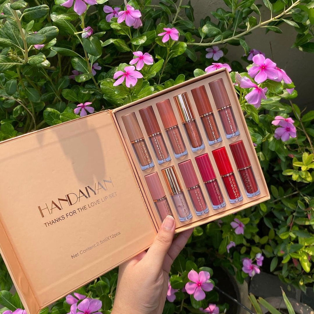 Handaiyan Matte Liquid Lipstick (12 Pcs Set)